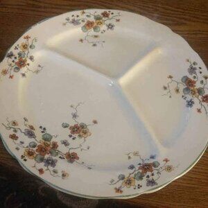 Vintage Thompson China Divided Plates Pair of 2